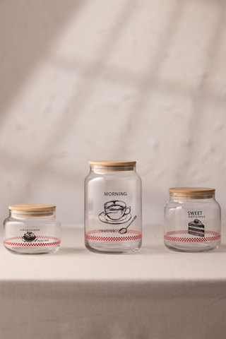 3 Bewaarpotten Toskana - 430 ml - 970 ml