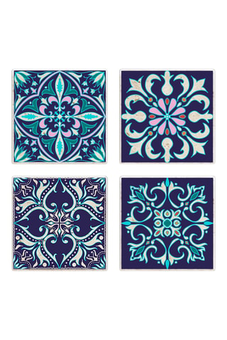 4 Onderzetters - 10 x 10 cm