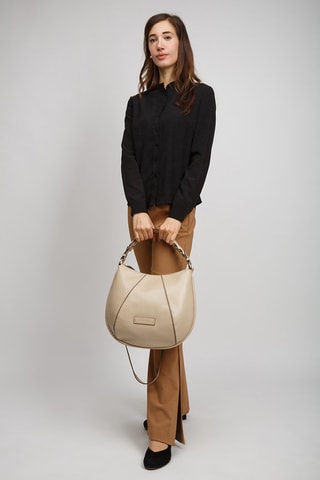 Bolso shopper de piel Brigida - The Bridge - Beige