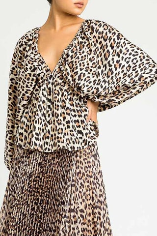 Blusa - Twinset - Negro, beige y marrón