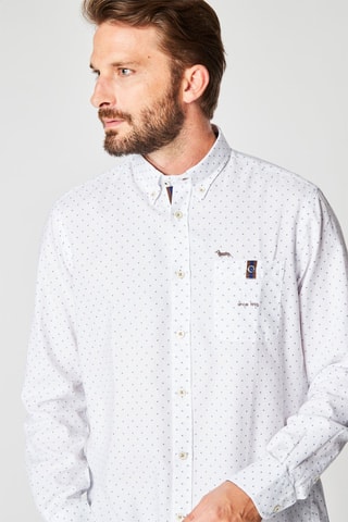 Camisa - Harmont & Blaine - Blanco, azul y marrón