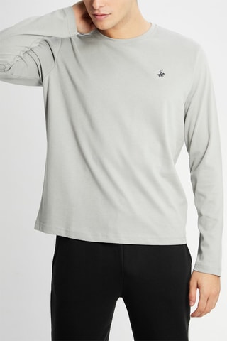 Camiseta - Beverly Hills - Azul y gris