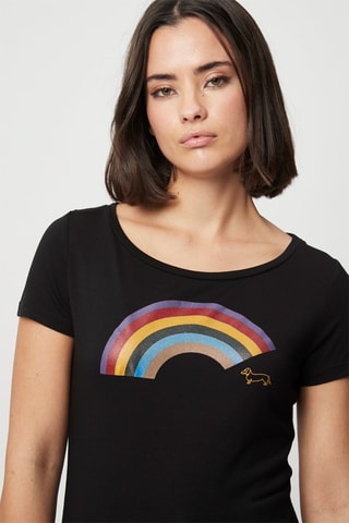 Camiseta - Harmont & Blaine - Negro, azul, amarillo y violeta