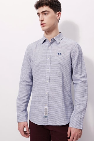 Camisa de lino - La Martina - Azul
