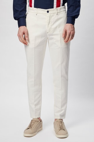 Pantalón recto - Harmont & Blaine - Blanco y negro