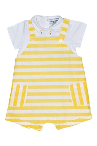 Peto corto - Emporio Armani - Blanco y amarillo