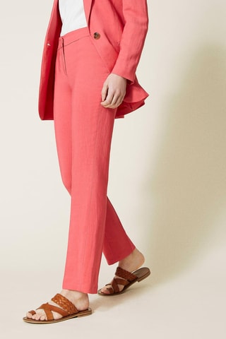 Pantalón recto - Twinset - Rojo
