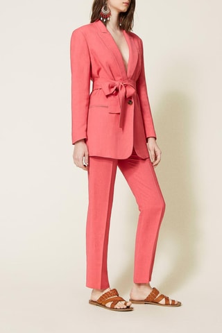 Pantalón recto - Twinset - Rojo