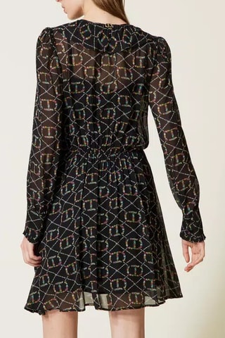 Vestido evasé - Twinset - Negro