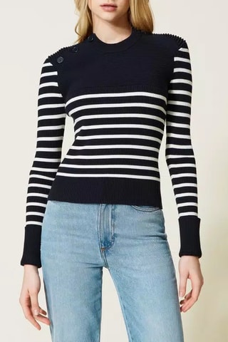 Jersey - Twinset - Blanco y azul
