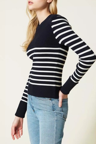 Jersey - Twinset - Blanco y azul