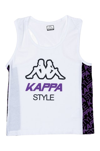 Camiseta de tirantes y short  - Blanco, negro y violeta