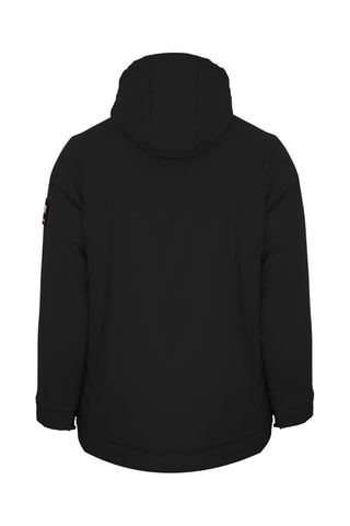 Parka con capucha - Negro y gris