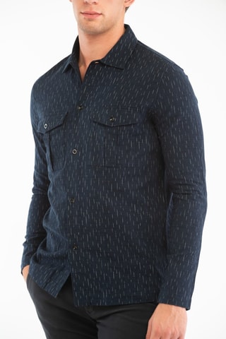 Camisa - Incotex - Azul y gris