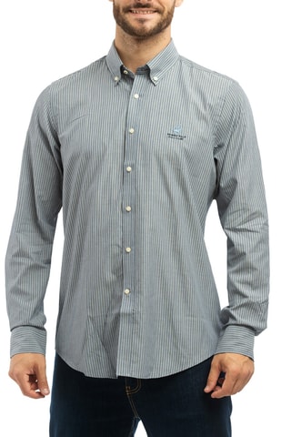 Camisa - Beverly Hills - Blanco, azul y verde