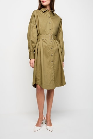 Vestido-camisa Verde
