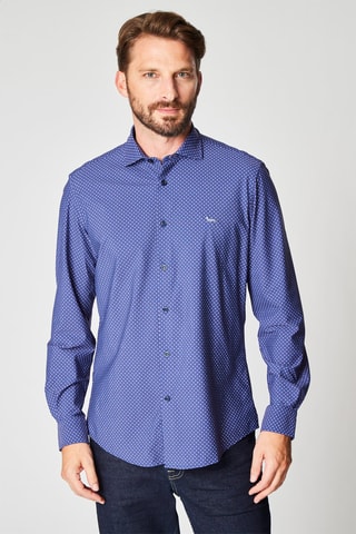 Camisa - Harmont & Blaine - Blanco y azul