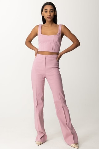Pantalón de lino de tiro alto