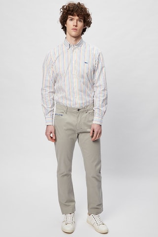 Pantalón recto - Harmont & Blaine - Blanco, azul y gris
