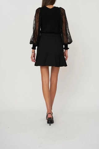 Minifalda de talle alto - Twinset - Negro