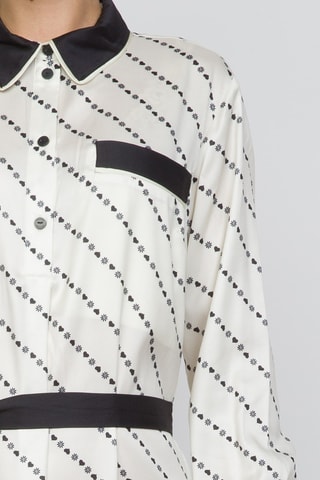 Vestido midi - Twinset - Blanco y negro