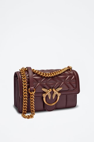 Bandolera mini de piel - Pinko - Marrón