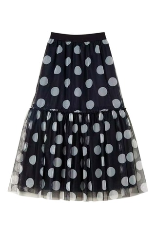 Falda midi de talle alto - Twinset - Negro