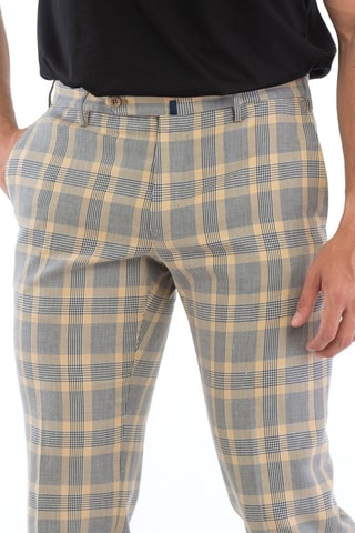 Pantalón slim fit - Beige y gris