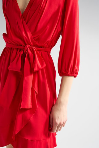 Vestido cruzado - Rojo