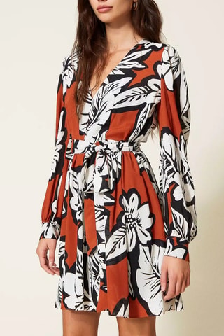 Vestido evasé - Twinset - Marrón