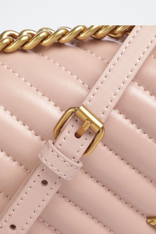 Bandolera de piel Classic Love - Pinko - Rosa