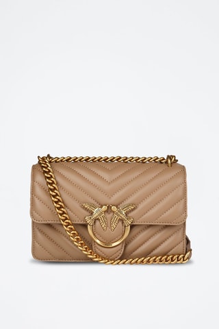 Bandolera de piel Love One Mini - Pinko - Marrón