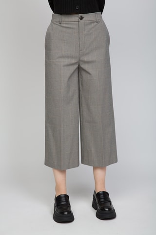 Pantalón 7/8 de tiro alto - Twinset - Negro y gris