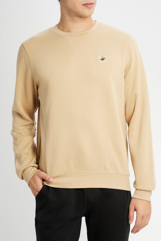 Sudadera - Beverly Hills - Beige y azul