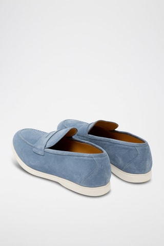 Mocasines de nobuk - Testoni - Azul