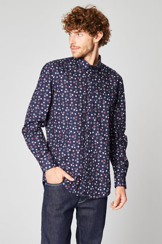 Camisa - Harmont & Blaine - Blanco, azul y marrón