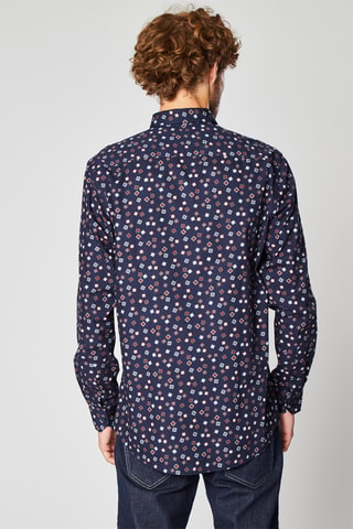 Camisa - Harmont & Blaine - Blanco, azul y marrón