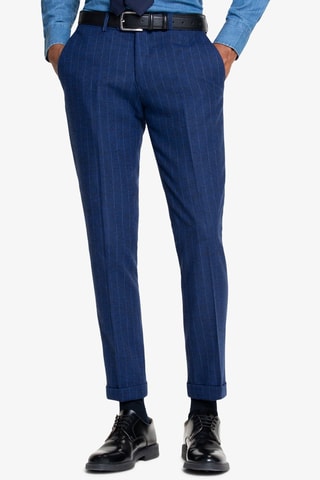 Pantalón de traje - Dan John - Blanco y azul