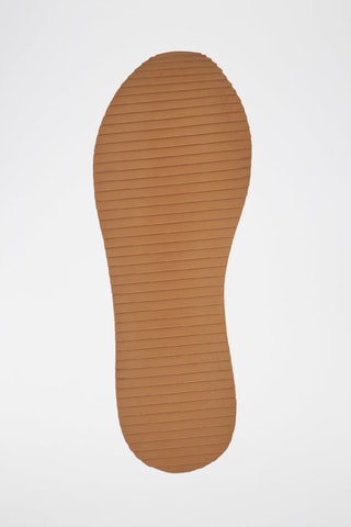 Zapatillas de cuña - Beige y blanco