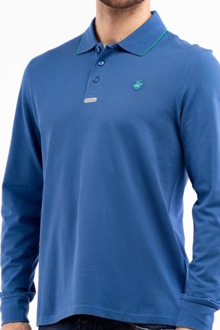 Polo - Blanco, azul y verde