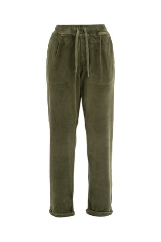 Pantalón recto de pana  - Verde