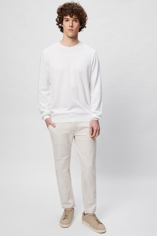 Pantalón recto - Harmont & Blaine - Blanco, beige, rojo y marrón