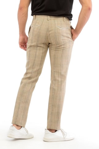 Pantalón slim fit - Incotex - Beige y amarillo