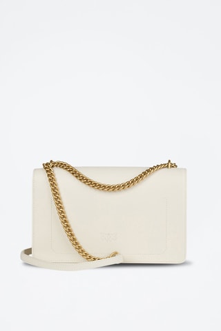 Bandolera de piel bovina Love One Classic - Blanco