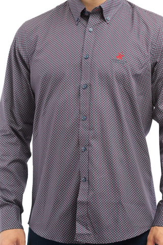 Camisa - Beverly Hills - Blanco, rojo y gris