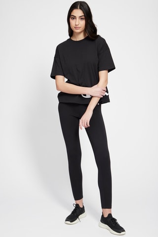 Leggings de tiro alto - Blanco, negro y rojo