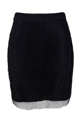 Falda recta de talle alto - Twinset - Negro