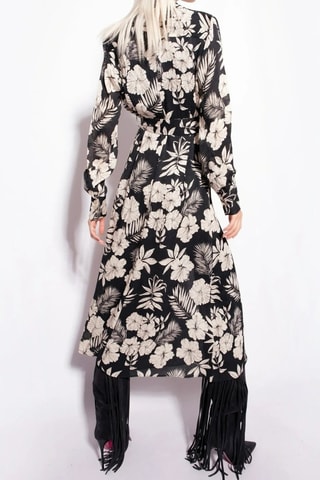 Vestido largo - Blanco y negro