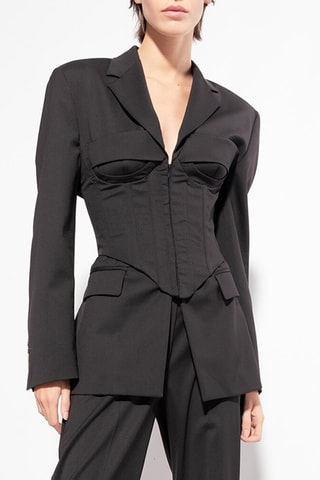Chaqueta de lana - Negro