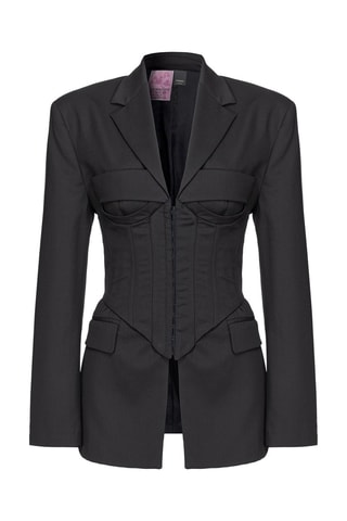 Chaqueta de lana - Negro